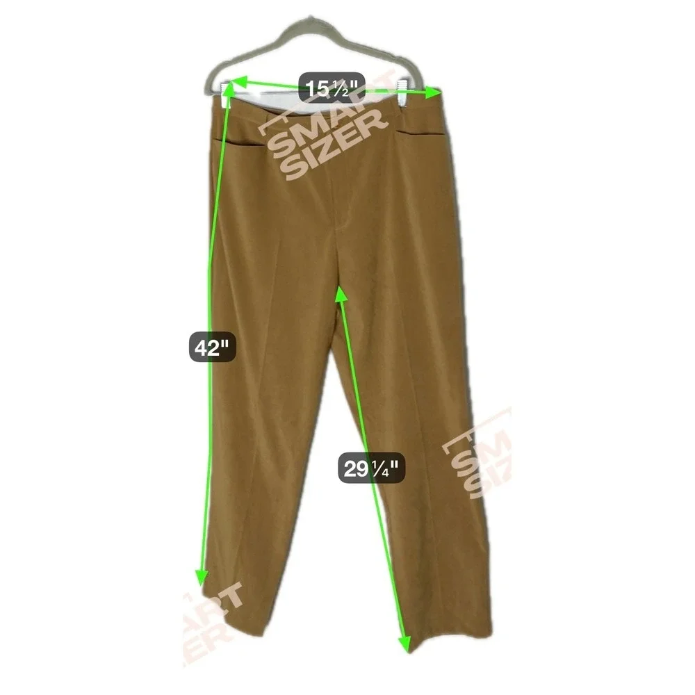 Tribal Stretch 3 Piece  Career‎ Outfit Pants Skirt Button Up Shirt Camel Size 14